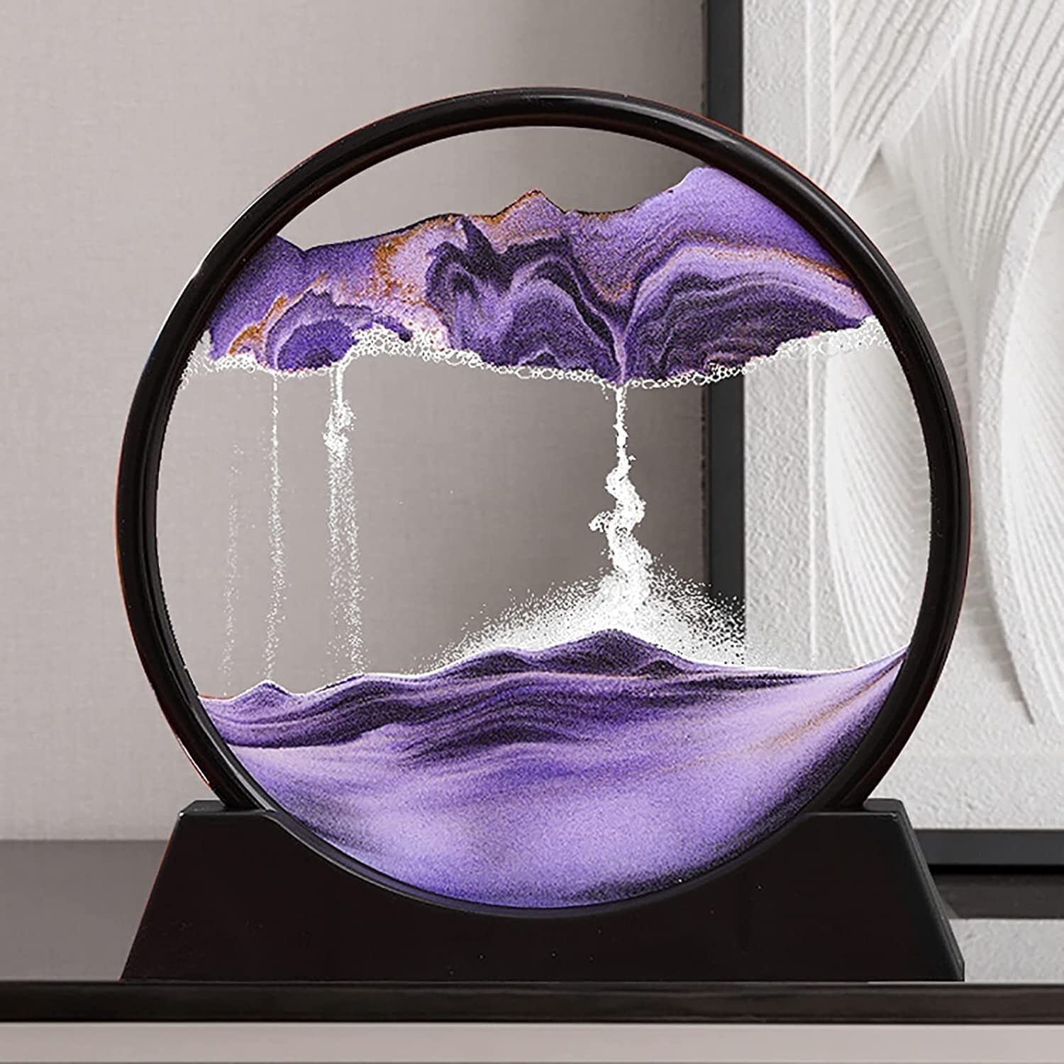 3D Moving Sand Art Lamp With Stand | Sand Lamp For Room & Home Decoration | Sandscapes Frame For Table