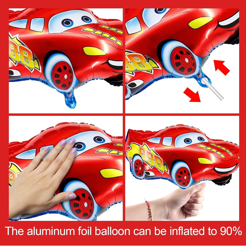 Car Theme Birthday Party Decoration Set 60 Pcs for Kids Boys & Girls 1st