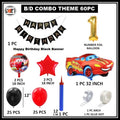 Car Theme Birthday Party Decoration Set 60 Pcs for Kids Boys & Girls 1st
