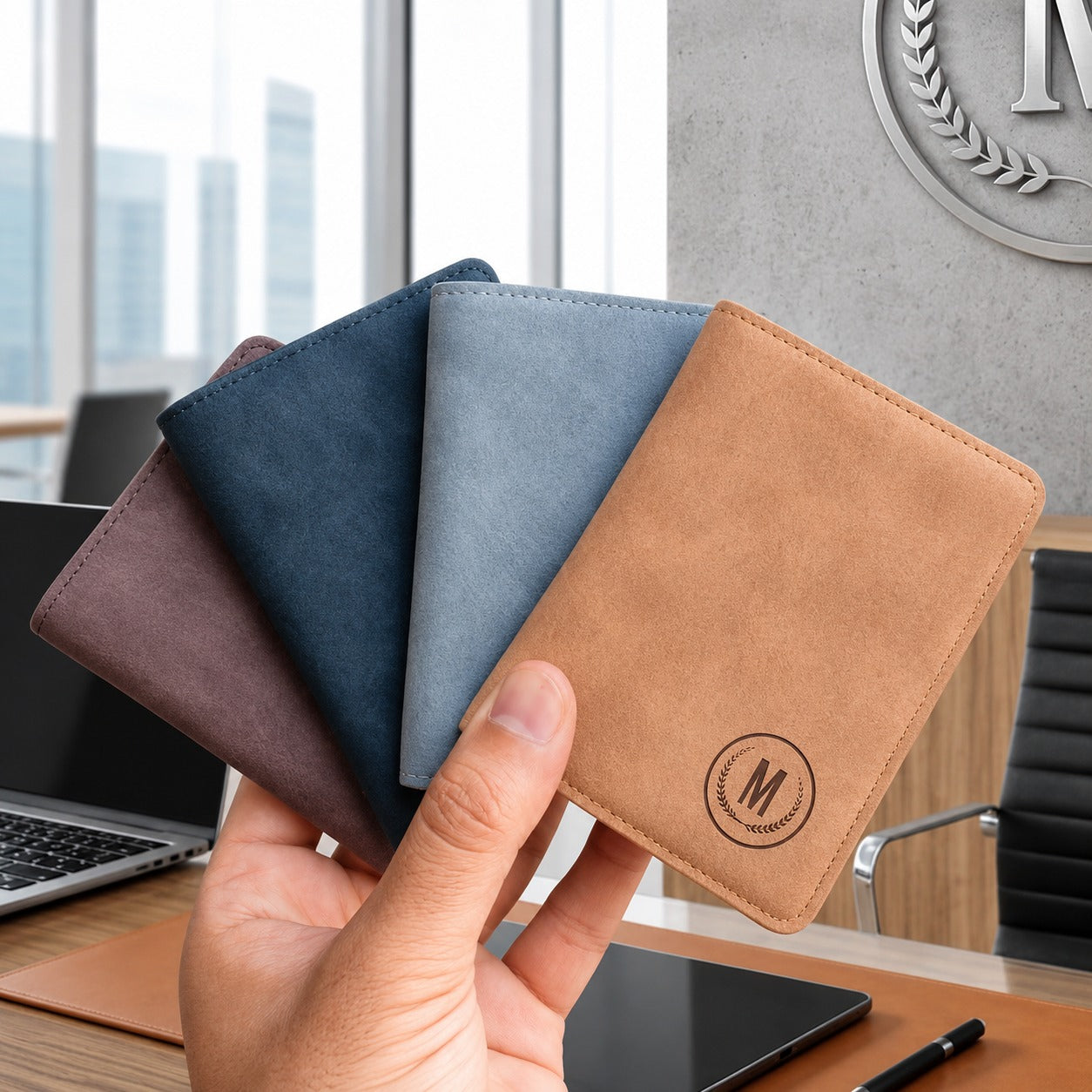 Balebaily Square Pattern Bifold Wallet | Compact PU Wallet for Men & Women Black