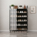 6 Layer Dustproof Indoor Shoe Rack - Home Accessory Designed For Footwear Storage And Organization Routine