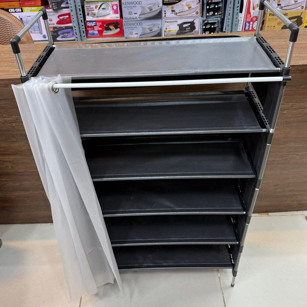 6 Layer Dustproof Indoor Shoe Rack - Home Accessory Designed For Footwear Storage And Organization Routine