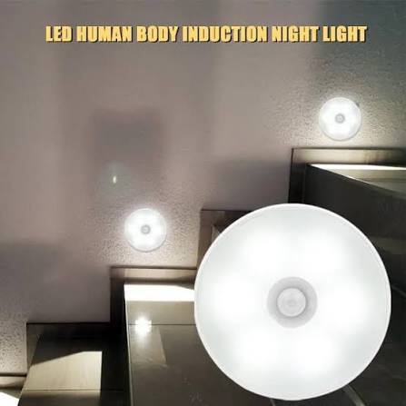 Intelligent Induction LED Sensor Light Rechargeable | Self-Adhesive LED Sensor Lamp For Home & Office Use | Sensor Light (White Color)
