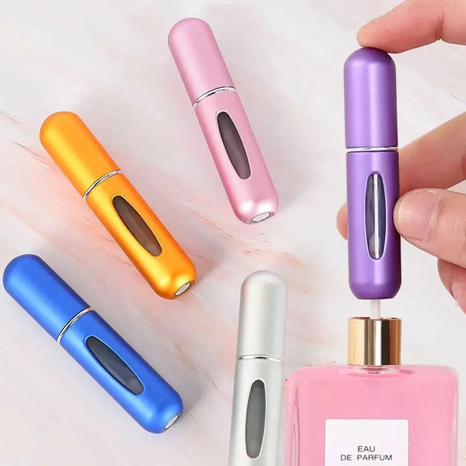 Refillable Mini Perfume Spray Bottle Spray Atomizer 5 Ml | Portable, Leak-Proof, And Stylish (Pack of 1 Random Color)
