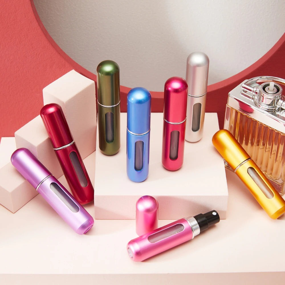Refillable Mini Perfume Spray Bottle Spray Atomizer 5 Ml | Portable, Leak-Proof, And Stylish (Pack of 1 Random Color)