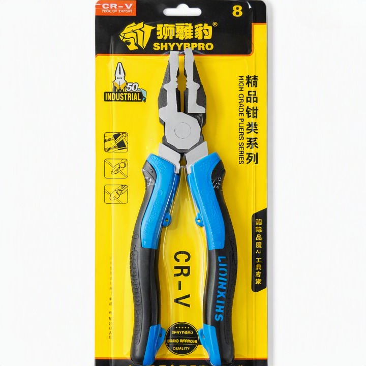 8 Inch CR-V Combination Pliers | Heavy Duty Multi-Purpose Cutting & Gripping Plier for Home & Professional Use