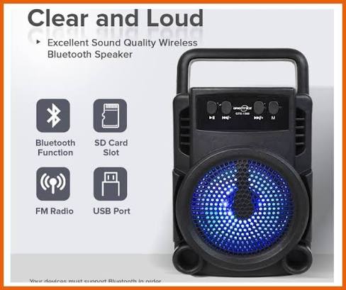 3 inches Wireless Bluetooth Speaker with Bluetooth 5.0 & LED Control