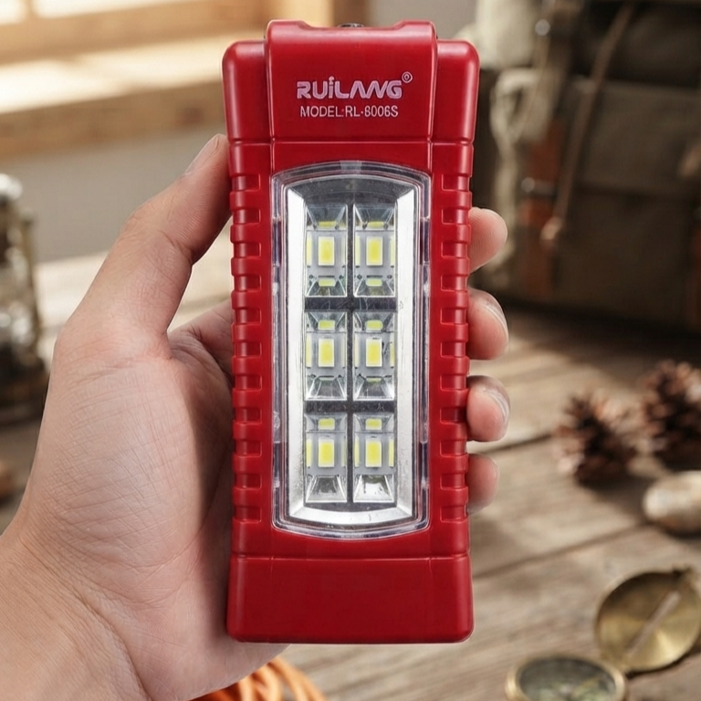 Ruilang Model RL-6006S Rechargeable LED Flashlight And Emergency Work Light - Lighting Product Designed For Illumination And Daily Lighting Routine
