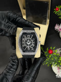 Denvosi Luxury Diamond Studded Strap Men’s Watch Elegant Durable Stylish Premium Choice For Parties Daily Wear And Special Occasions | Black
