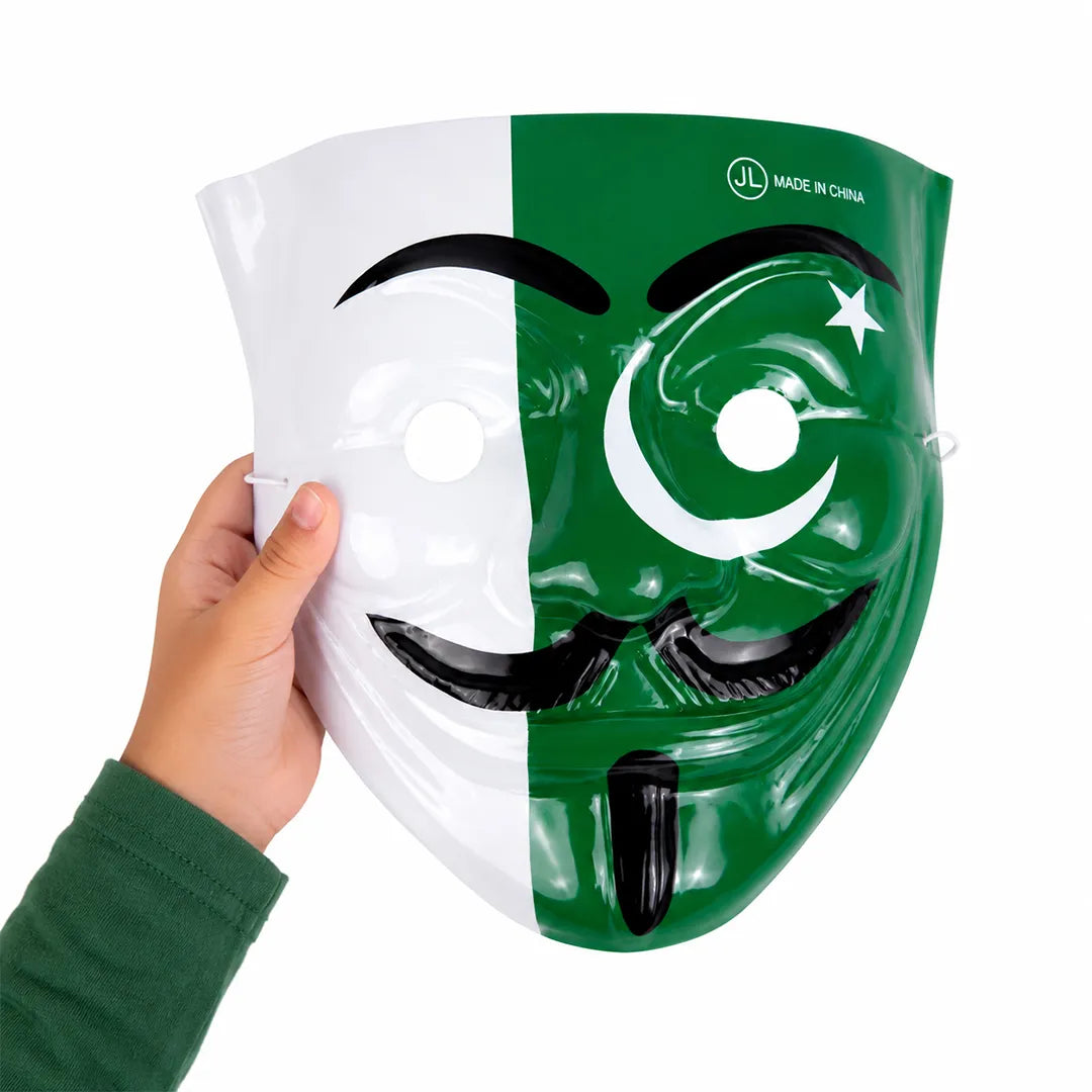 Pakistan Independence Day Face Mask – 14 August Green & White Reusable Cotton Mask
