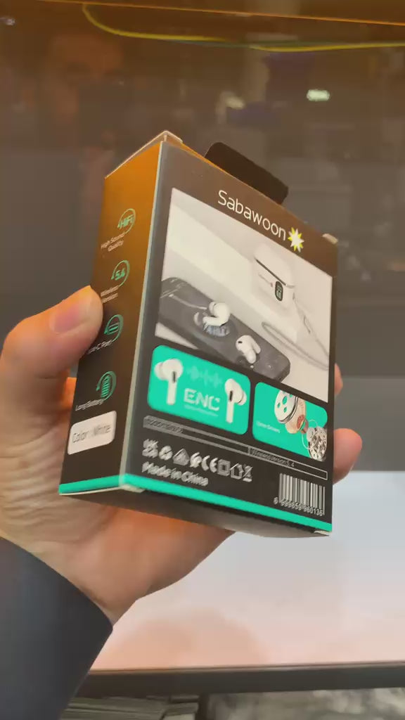 Sabawoon ST36 TWS Wireless Earbuds Bluetooth 5.4 with ENC & Digital Display